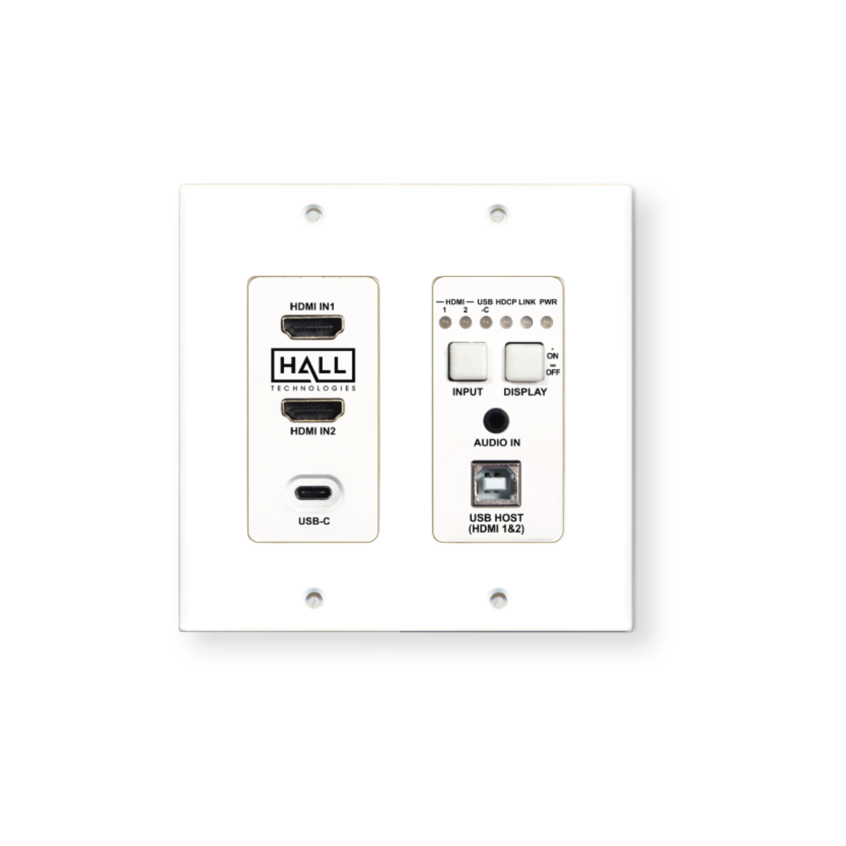 Hall Technologies HT-DSCV2-70-TX-US 2-Gang HDBaseT 2.0 Wall Plate ...