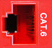 CM11351 - RED, CAT-6, RJ-45, F-M