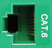 CM11354 - GREEN, CAT-6 RJ-45, F-M